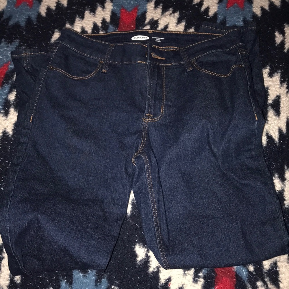 Dark blue jeans